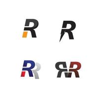 R Letter Arrow vector illustration icon font for business and corporate