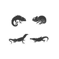 animal vector lizard salamander gecko crocodile and reptiles design logo