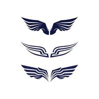 Falcon wings eagle icon set Logo Template vector