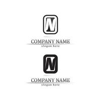 N Letter Logo Template font for business and identity vector