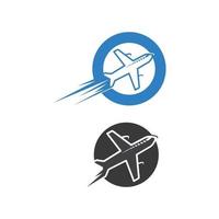 Flight aeroplane vector and logo design Transportation
