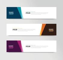 Vector Abstract Banner Design Web Template