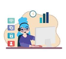 freelance work home vector