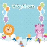 baby shower celebration vector