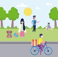 people park activities vector