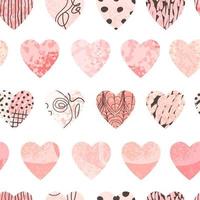 Vector seamless background with colorful heart shape. Use it for wallpaper, textile print, pattern fills, web page, surface textures, wrapping paper, design of presentation and other graphic design