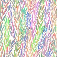 Vector seamless background with colorful watercolor illustration of foliage and plants. Can be used for wallpaper, pattern fills, web page, surface textures, textile print, wrapping paper