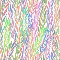 Vector seamless background with colorful watercolor illustration of foliage and plants. Can be used for wallpaper, pattern fills, web page, surface textures, textile print, wrapping paper