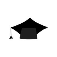 Vector hand drawn illustration of graduate cap on white background