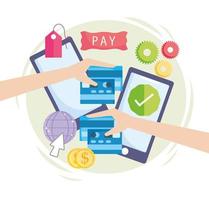 online payment money vector