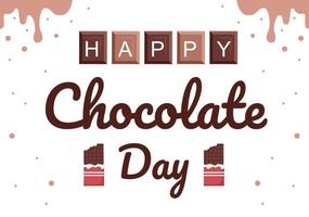 Happy Chocolate Day Celebration Vector Illustratio