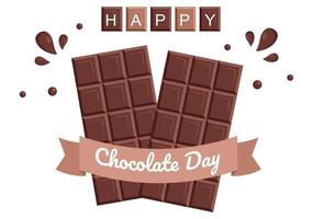 Happy Chocolate Day Celebration Vector Illustratio