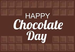 Happy Chocolate Day Celebration Vector Illustratio