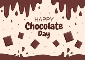 Happy Chocolate Day Celebration Vector Illustratio