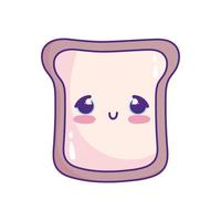 cute slice bread vector