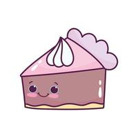 cute creamy cake vector