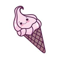 cute ice cream cone vector