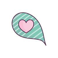 heart bubble cartoon vector