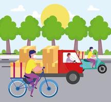 delivery service transport vector