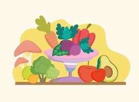 healthy food concept vector