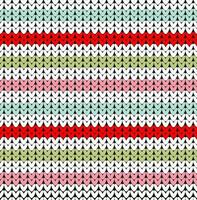 Seamless knitted color lines pattern vector illustration