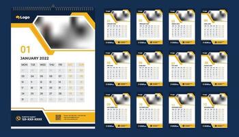 Wall Calendar 2022 Template Design Idea, Calendar 2022 vector