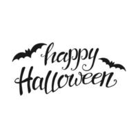 Happy halloween. Hand drawn creative calligraphy and brush pen lettering. Design for holiday greeting card and invitation, flyers, posters, banner halloween holiday vector