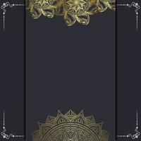 Luxury mandala pattern background with golden arabesque vector