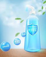 Hand sanitizer alcohol package vector