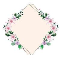 flowers watercolor greenery vector