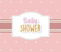 baby shower, template frame design for greeting card welcome newborn card vector