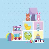 juguetes para niños muebles vector