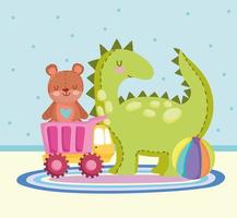 kids toys dinosaur vector