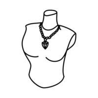 Jewelry Icon. Doodle Hand Drawn or Outline Icon Style vector