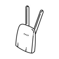 Wireless Icon. Doodle Hand Drawn or Outline Icon Style vector