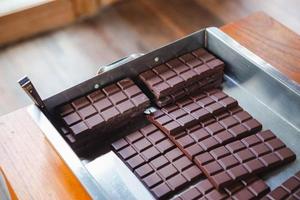 chocolate negro casero y cacao foto