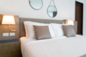 Abstract blur beautiful luxury hotel bedroom photo
