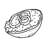 Hackepeter Icon. Doodle Hand Drawn or Outline Icon Style vector