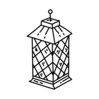 Lantern Icon. Doodle Hand Drawn or Outline Icon Style vector