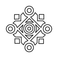 icono de ornamento islámico. Doodle dibujado a mano o estilo de icono de contorno vector