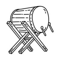 Drum Icon. Doodle Hand Drawn or Outline Icon Style vector