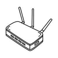 Modem Icon. Doodle Hand Drawn or Outline Icon Style vector