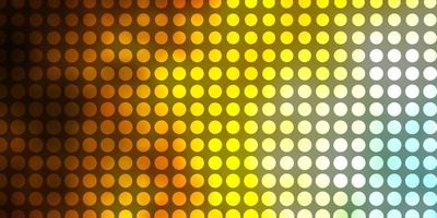 Light Blue, Yellow vector pattern with circles. Abstract illustration with colorful spots in nature style. Pattern for business ads.