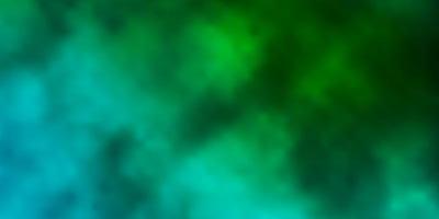 Light Green vector background with clouds. Abstract illustration with colorful gradient clouds. Template for websites.