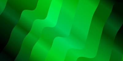 Light Green vector template with curves. Abstract illustration with gradient bows. Template for cellphones.