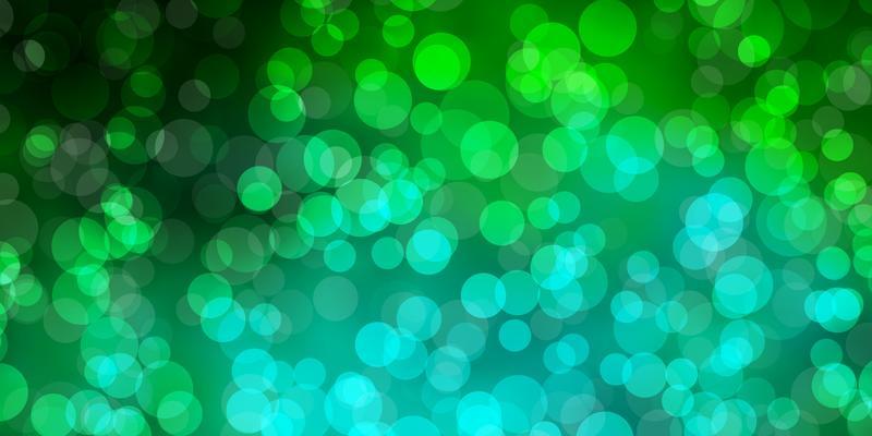 Light Green vector background with bubbles. Modern abstract illustration with colorful circle shapes. Pattern for websites.