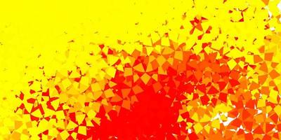 Light red, yellow vector texture with random triangles.