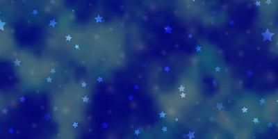 plantilla de vector azul claro con estrellas de neón. Ilustración colorida con estrellas de degradado abstracto. mejor diseño para su anuncio, cartel, banner.