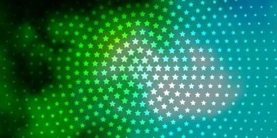 Light Blue, Green vector background with colorful stars. Modern geometric abstract illustration with stars. Design for your business promotion.