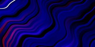 Dark Blue, Red vector background with bent lines. Illustration in abstract style with gradient curved. Template for your UI design.